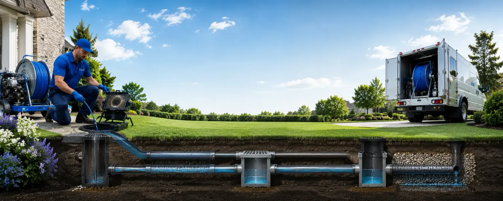 Outdoor drain cleaning information for Hornbeck, LA